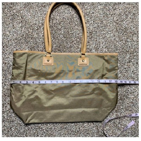 Hartmann Womens Cream Brown Tote Bag Shopper Handbag Canvas Zip Top VERY CLEAN - Picture 8 of 9